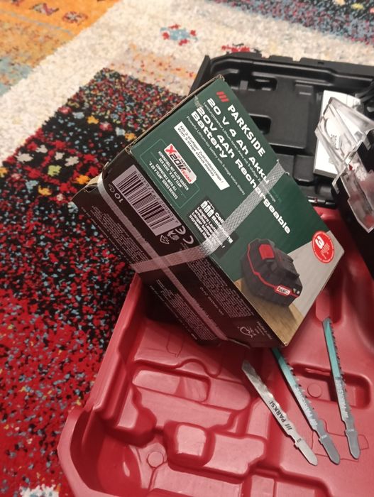 Fierăstrău pendular parkside complet acumulator 4 ah nou și incarcator