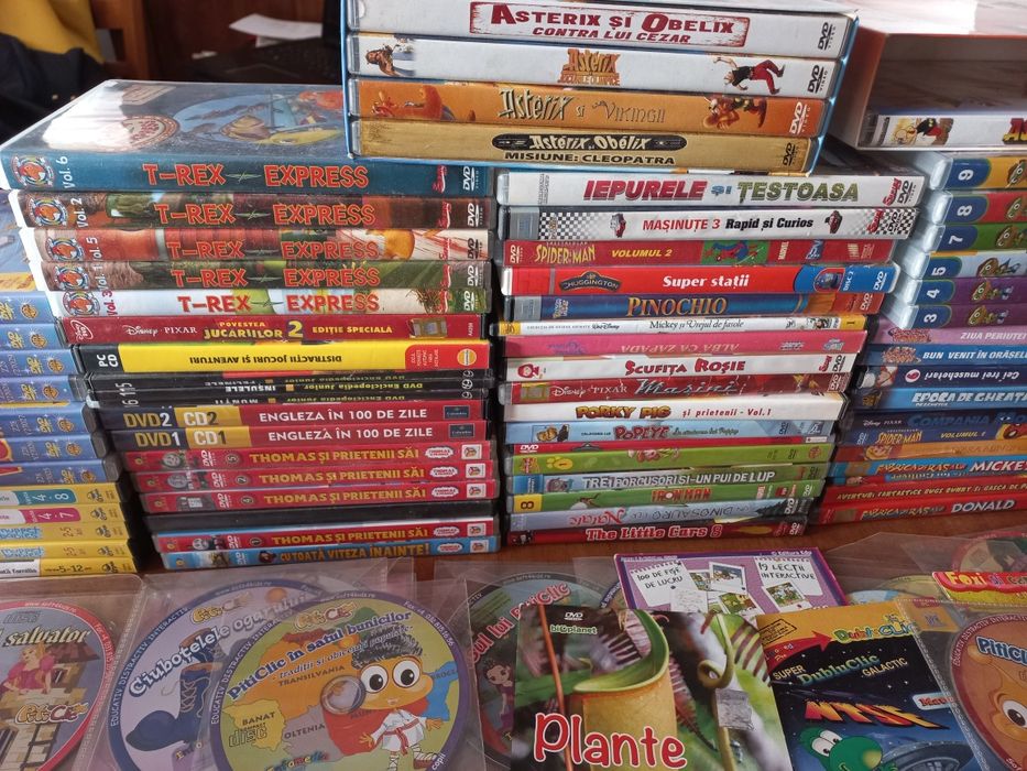 Mega-Pachet 87 DVD-uri și CD-uri Interactive Copii – Desene Animate, Povești și Jocuri Educative
