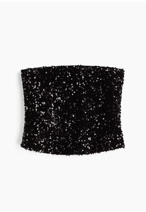 Дамски топ/бюстие с пайети H&M