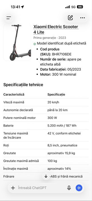 Xiaomi Scooter 4 Lite