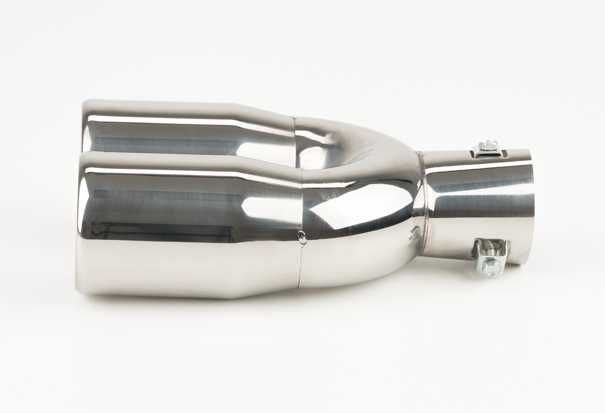 Накрайник за ауспух, двоен, неръждаема стомана