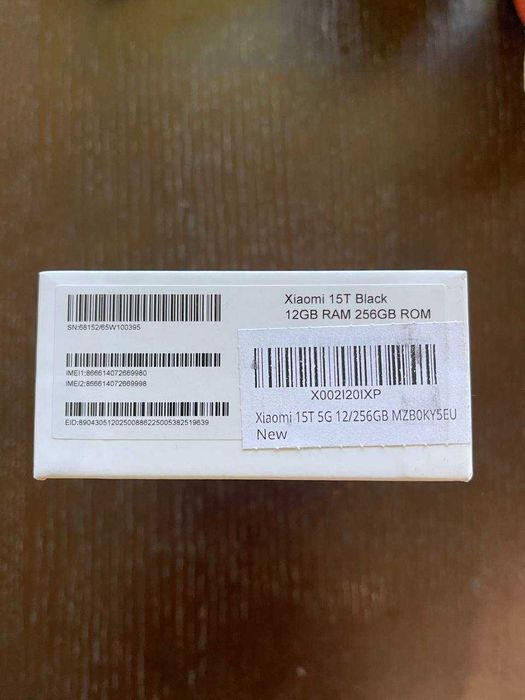 Xiaomi 15T 5G Black 12GB RAM 256GB НОВ! Неразопакован!
