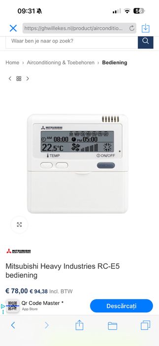 Termostat mitsubishi RC-E 5