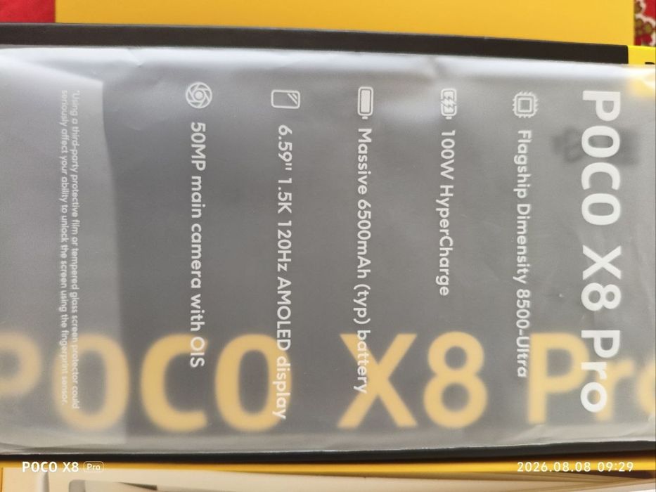 poco x8 pro 1 oy ishlatilgan pubg 120fps