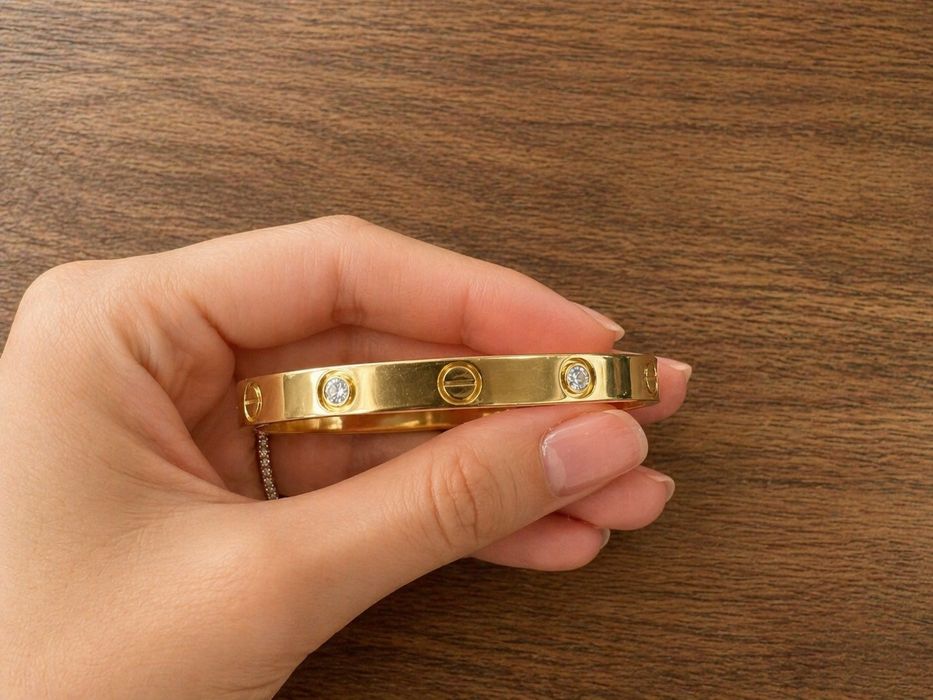 Золотой браслет 750 пробы с бриллиантами