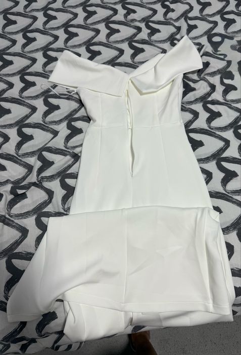Rochie eleganta ocazie/ cununie,  alba, noua, marime 32/xxs