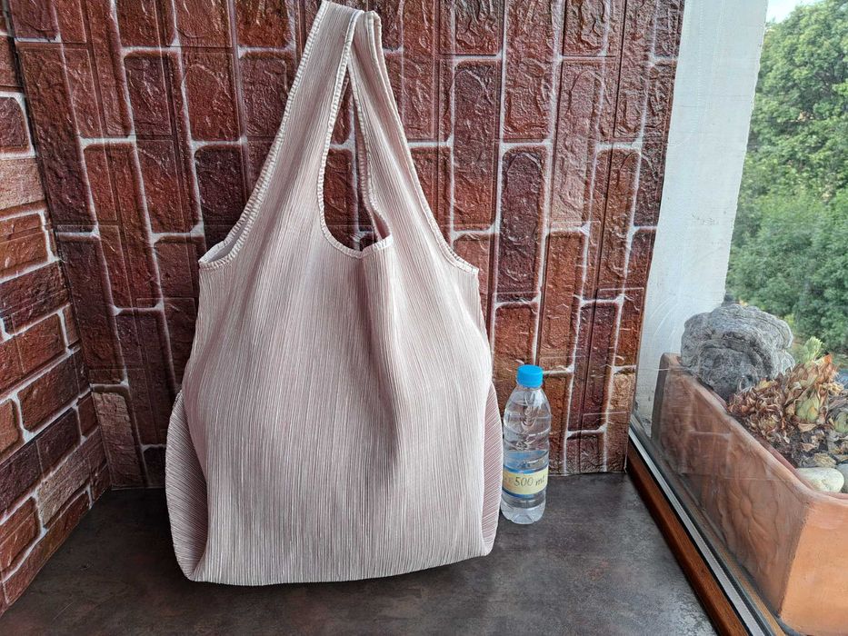 дамска чанта,голяма текстилна торба-H&M