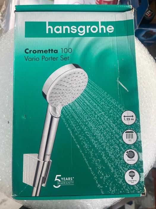 Set de duș Hansgrohe Crometta cu furtun de duș, alb, 26691400 [Clasa energetică A]