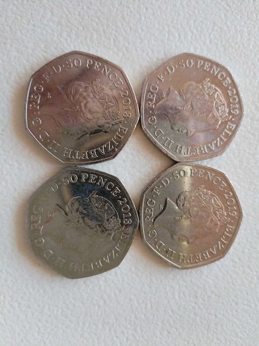 50p Английски Пенс, Четирите Издадени 50p с Мечето Падингтън