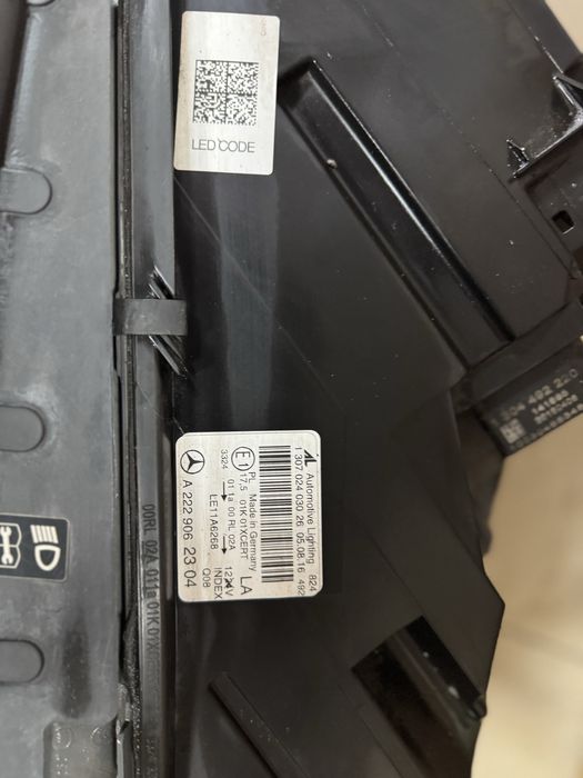 Фарове Night Vision w222 2015 г Mercedes-Benz s-class