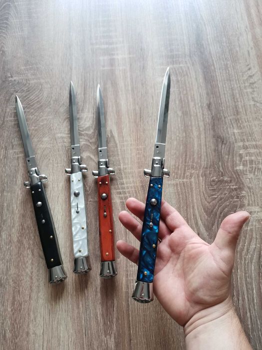 Stileto Briceag Italian cu buton automat 34cm Camping Vânătoare Pescuit