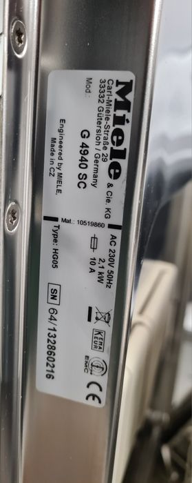 КАТО НОВА Свободностояща  Съдомиялна 60см Miele  14к-та А+++