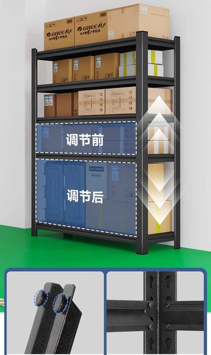 Балкон учун металл стеллаж, мустаҳкам ва танланадиган полкали