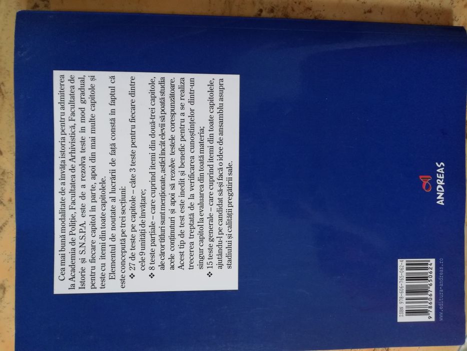 Culegere pentru Academia de poliție -Istorie