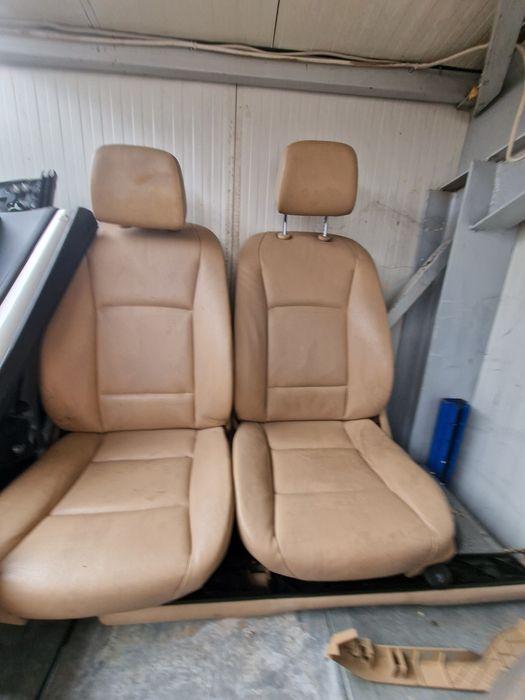 Scaune fata piele crem veneto fara incalzire bmw f11 f10 nonfacelift