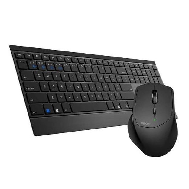 # Клавиатура и мышь Rapoo 9500M Ультратонкая Беспроводная Black Ru