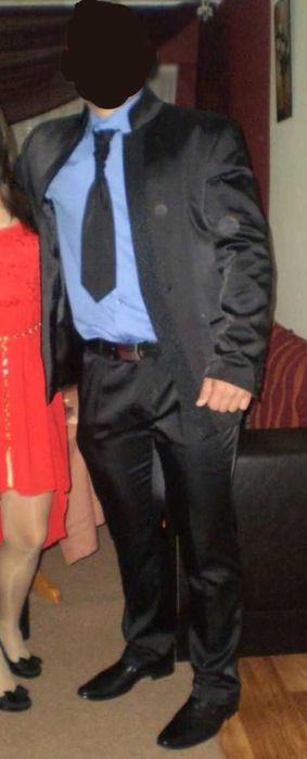 Мъжки Костюм Черен Размер ХЛ