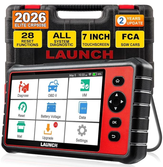 Tester diagnoza auto LAUNCH CRP909E WiFi, diagnoza toate sistemele, 28 functii service, OBD2 complet 10 moduri