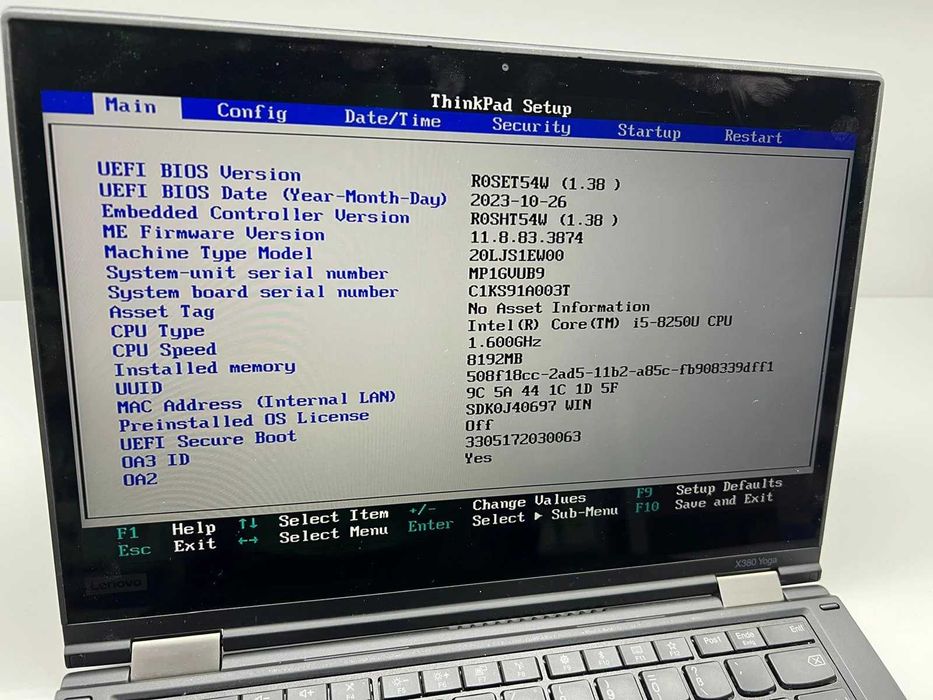 Laptop SH Piese/Incomplet Lenovo Thinkpad x380 Yoga