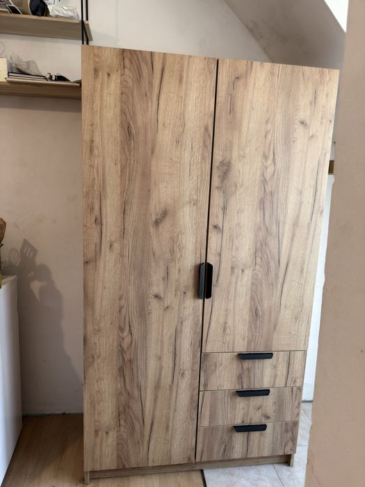 JENSLEV Гардероб JENSLEV 96x176 2 врати цвят див натурален дъб