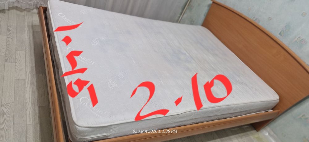 Кровать +матрас продам