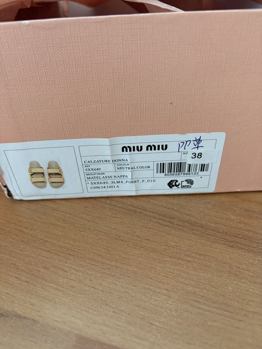 Сандали чехли Miu Miu