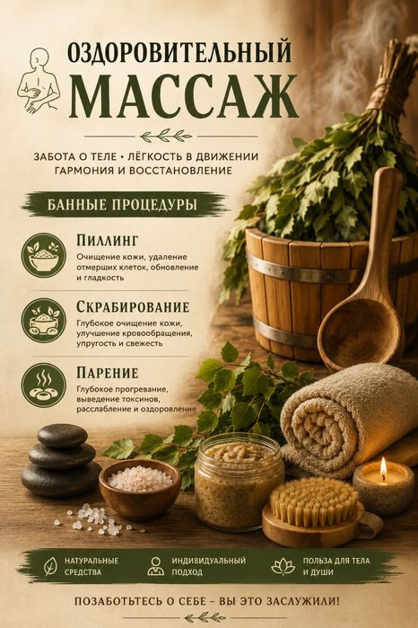 Оздоровительный массаж, пилинг