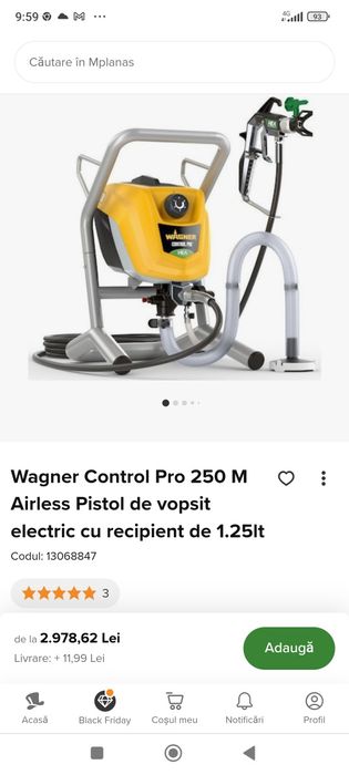 Oferta Wagner 250 Pompa zugravit direct din găleată i