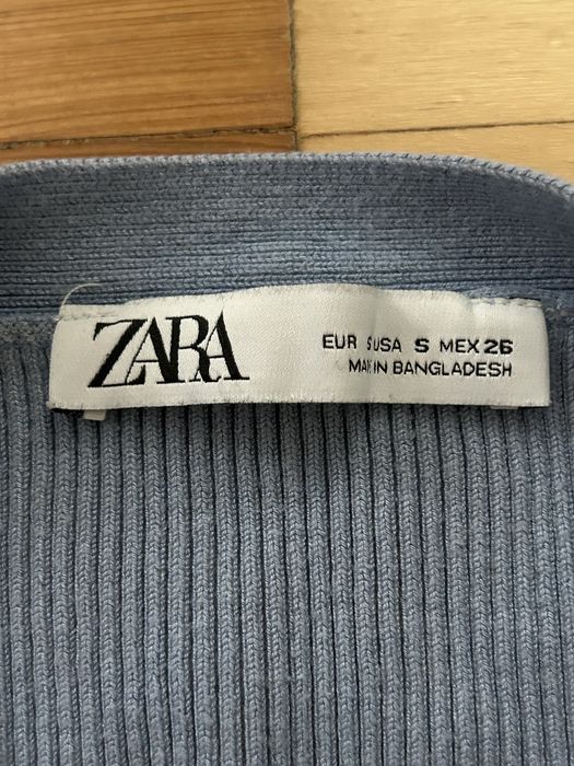 Къса плетена тениска Zara