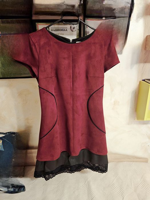 Къса рокля Ephos Л бордо