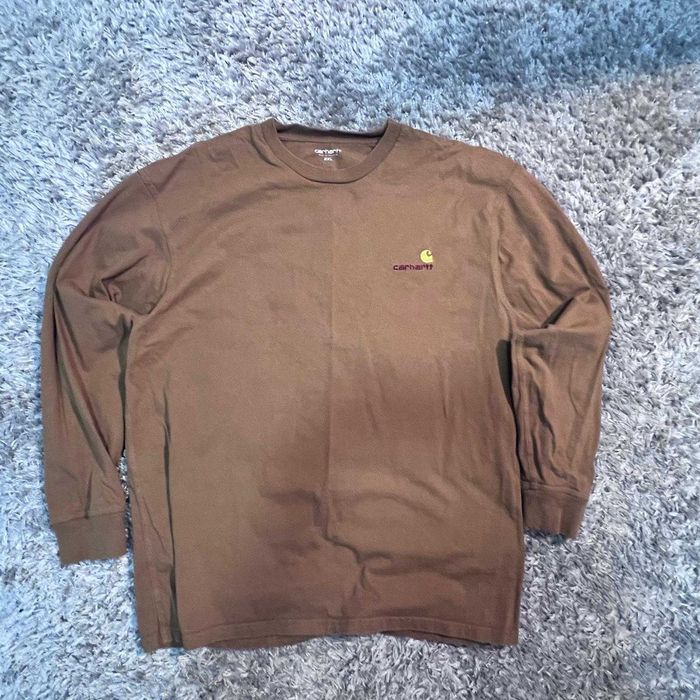 Carhartt "Work In Progress" Embroidered Logo Tee - Caramel Brown