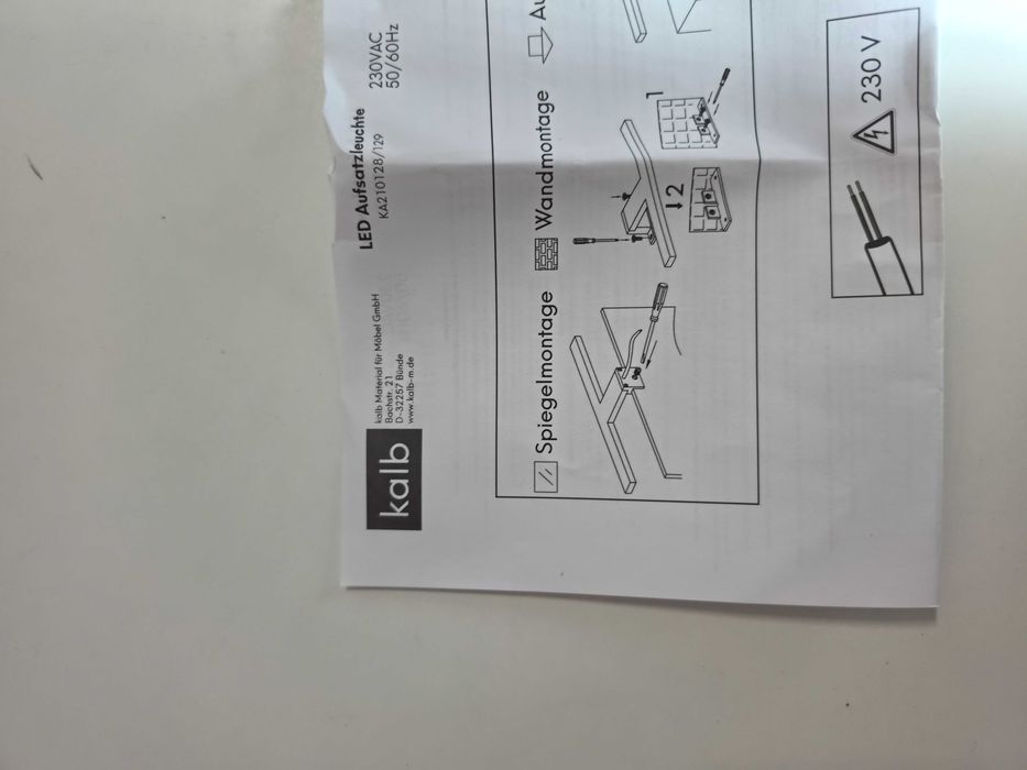 Kalb Lumenia Lampă LED pentru oglindă / dulap Baie