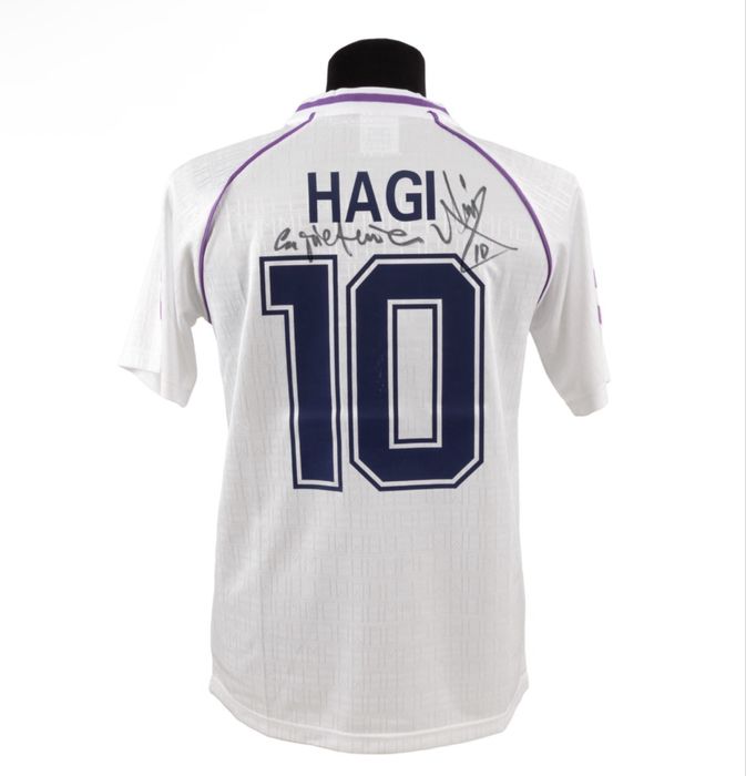 Tricou cu autograf Gheorghe Hagi - inramat