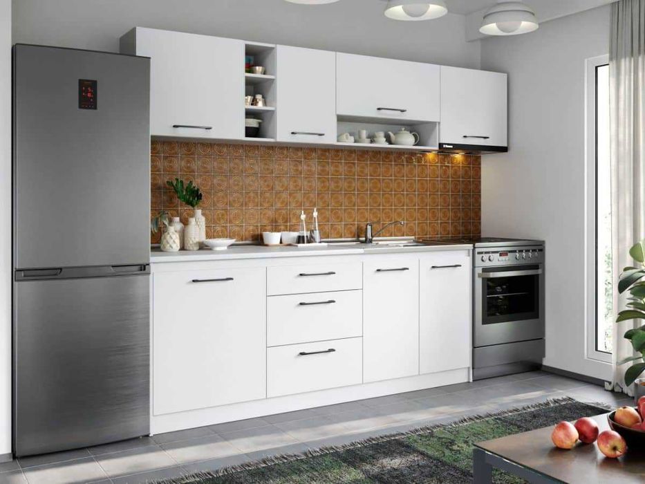 Set Mobila Bucatarie Mina Pure 260 Alb C43