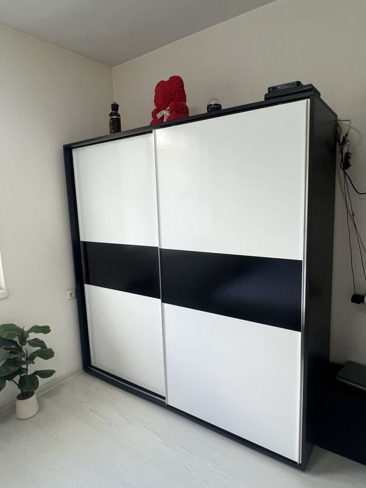 Спален комплект за матрак 160/200 , бяло и черно