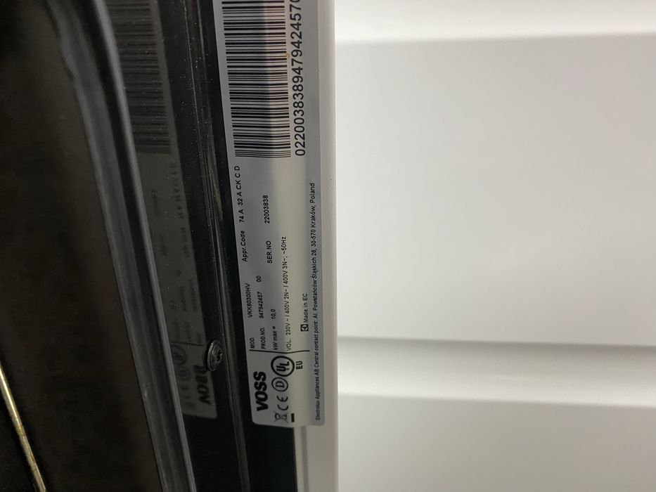 Свободностояща печка VOSS Electrolux