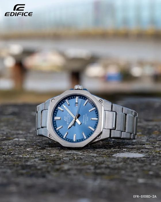 Часы Casio Edifice EFR-S108D/E - Оригинал, 100м, Сапфир, 2 года гарант