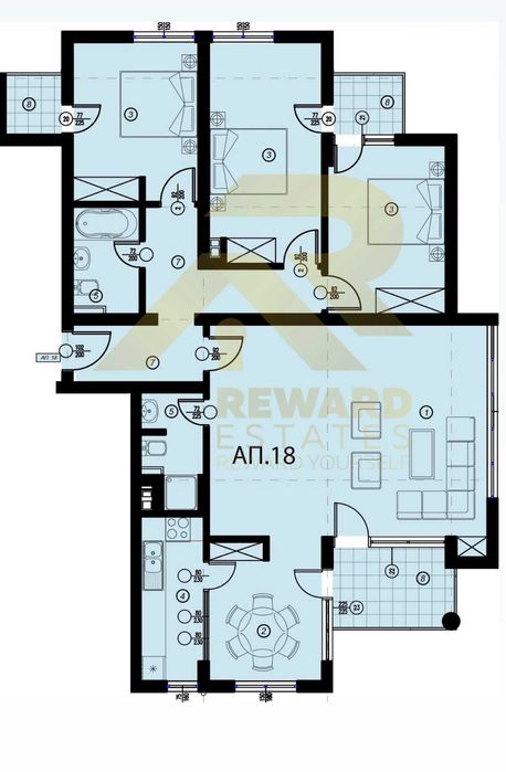 Продава се Четиристаен апартамент в София, Манастирски ливади - 171 кв.м за 1878 €/кв.м - Снимка #11