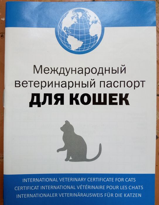Ветеринарный международный паспорт для кошки