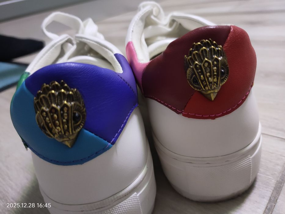 Teniși Kurt Geiger London Laney Eagle din piele alba