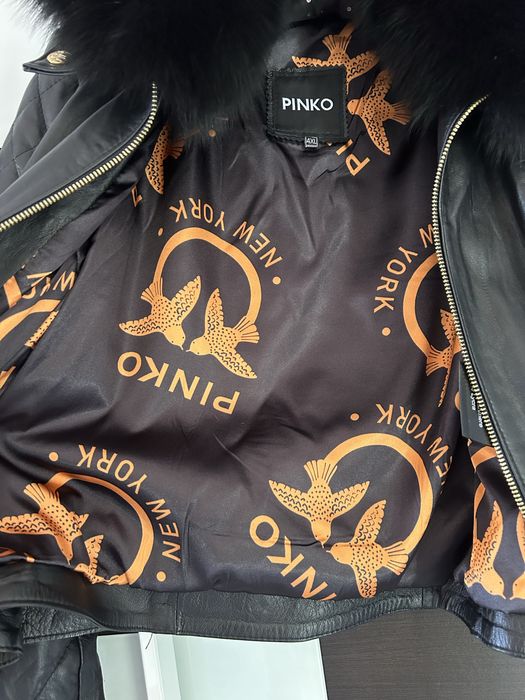 шикозно кожено яке с естествена кожа Pinko