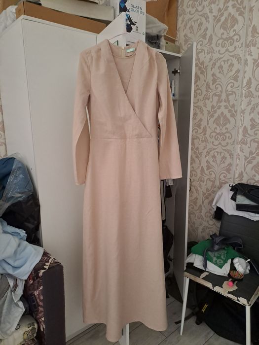 Платье лен для кормящих 42-44