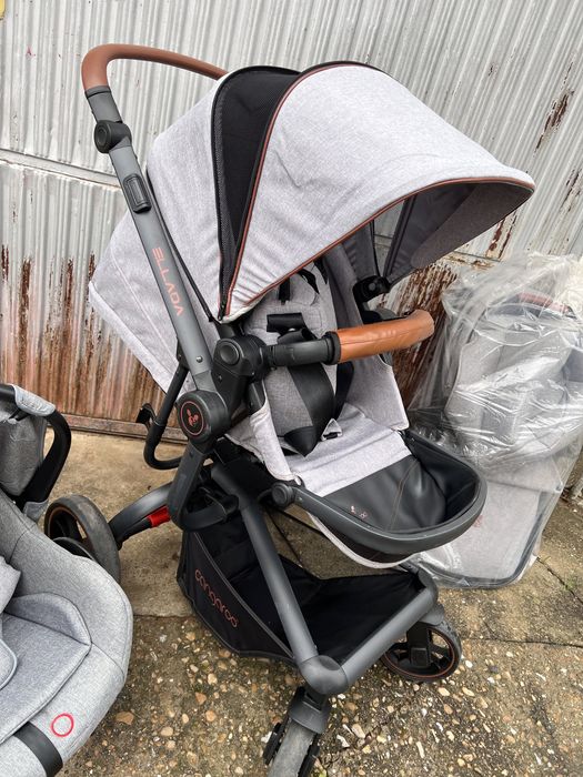 Бебешка количка CANGAROO Комбинирана количка 3в1 ELLADA СИВ