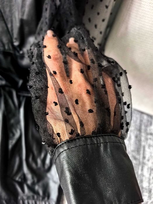 Кожена рокля размер С