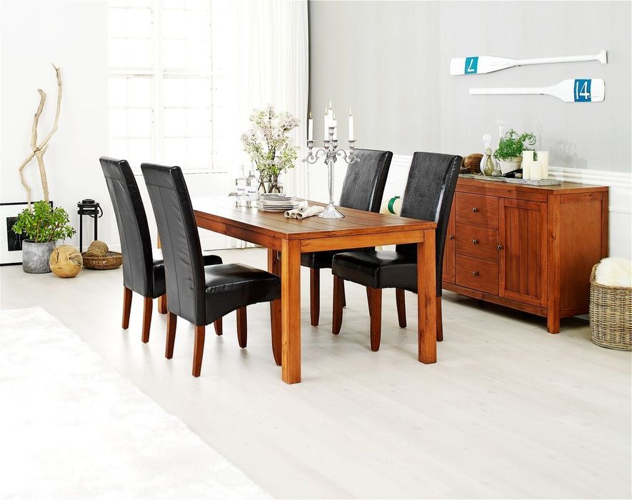 Set 6 scaune piele negre