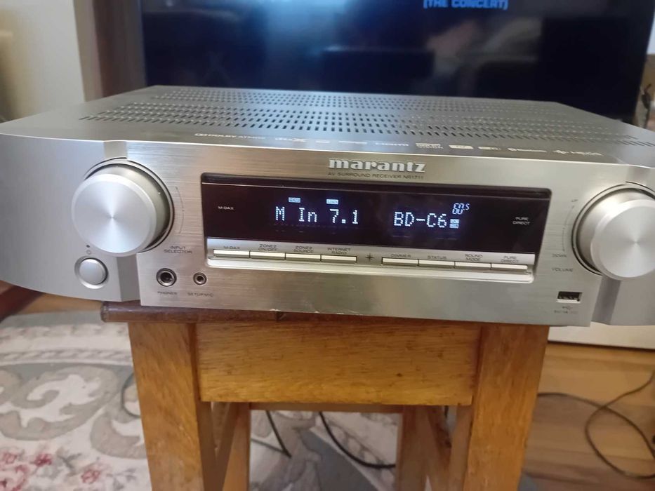 REZERVAT:  Receiver AV Marantz NR1711, 8K HDMI, 7.2 canale, sunet 3D, 90W pe canal, Telecomanda, Bluetooth, Wi-Fi, Dolby Atmos, DTS:X HEOS