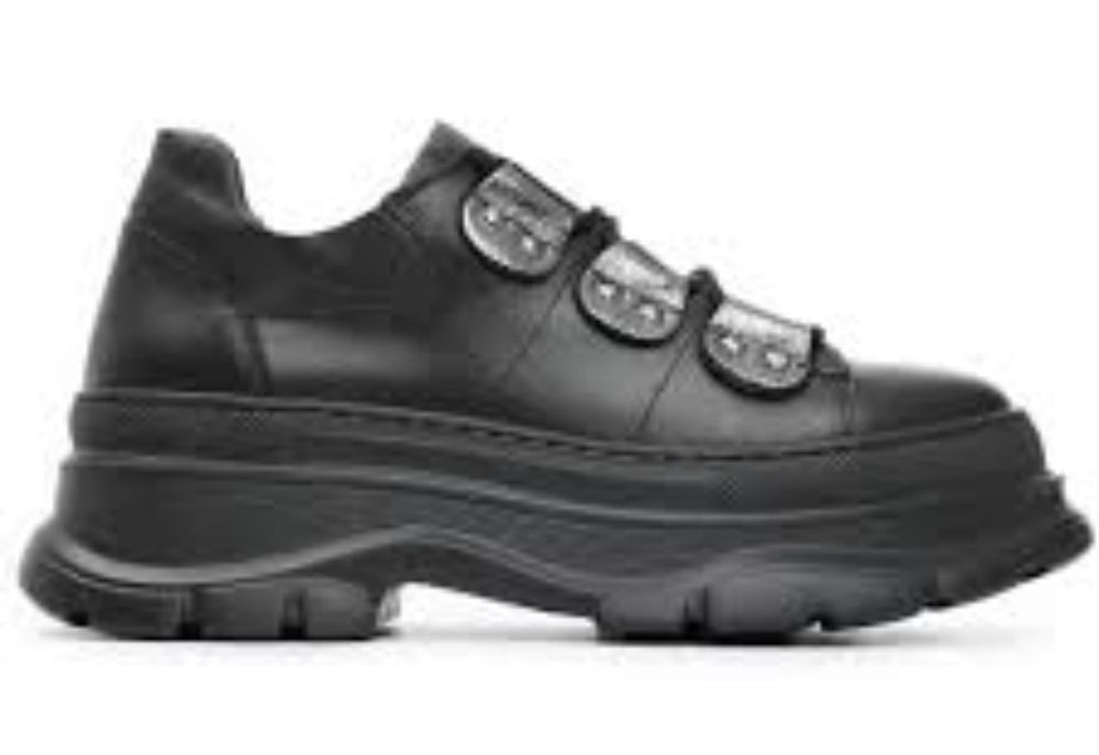 Стилни кожени сникърси на платформа Kemal Tanca – размер 39