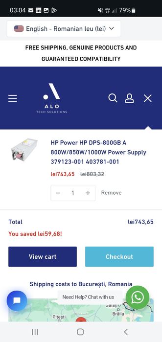 Sursa minerit HP Power HP DPS-800GB A 1000W