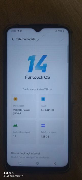 Vivo Y18 sotiladi arzon narxlarda