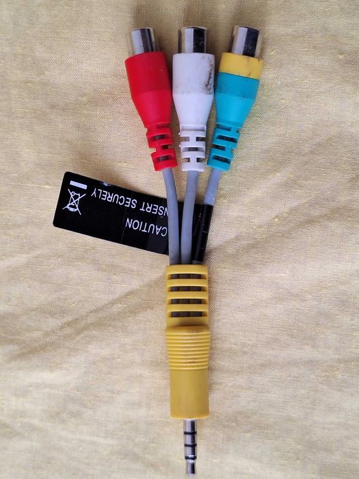 Cablu adaptor AV pentru Samsung TV, Tovbmup, 3 x RCA, 5", multicolor